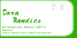 dora mandics business card